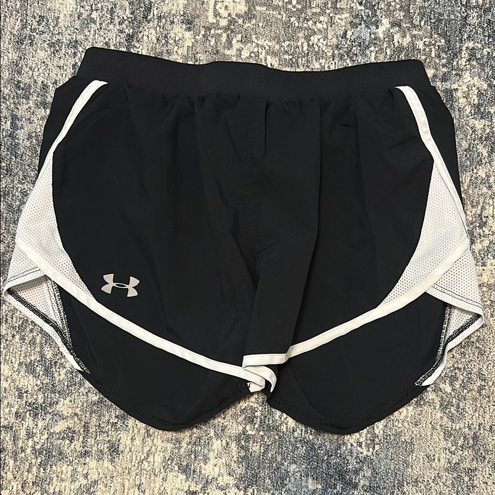 Under Armour Black and White Athletic Shorts